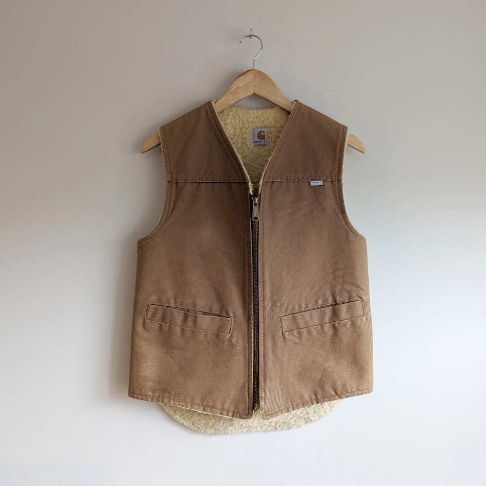 Vintage Sherpa lined Carhartt vest